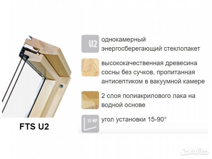 Мансардное окно fakro FTS U2 134*98