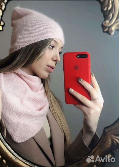 Шапка бини из пуха норки