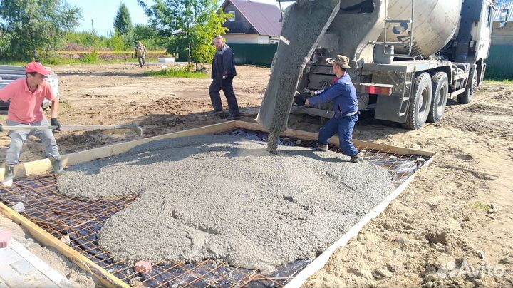 Доставка бетона миксером