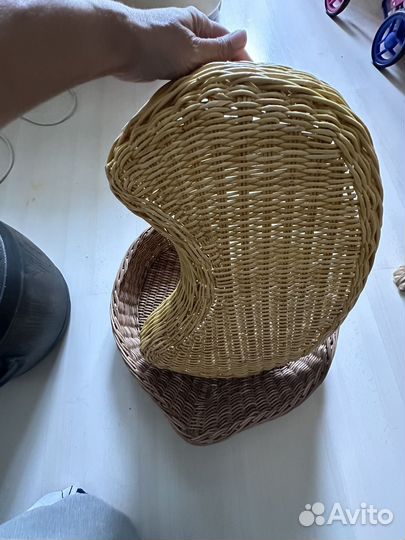 Корзина для фотосессии соломенная
