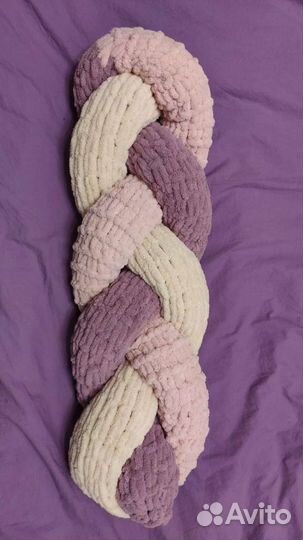 Плюшевая подушка-бортик 