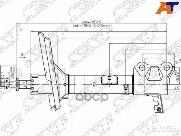 Стойка задняя toyota harrier/lexus RX300/330/35