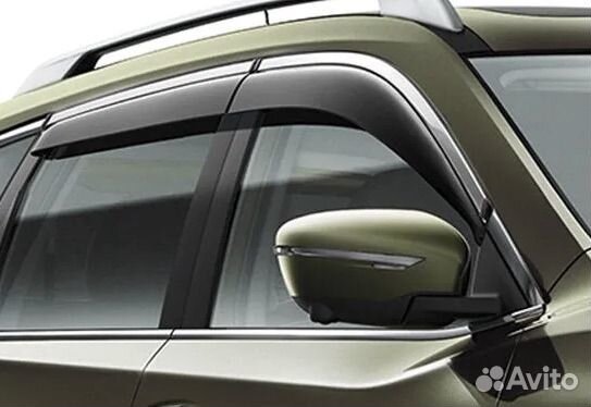 Хром ветровики (дефлекторы окон) Тойота Хайлендер
