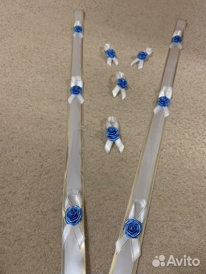 Свадебное украшение авто лентами. Новое