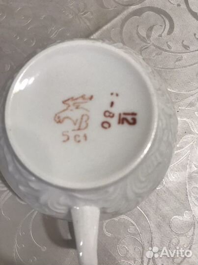 Чайные пары фарфоровая фабрика Вербилки
