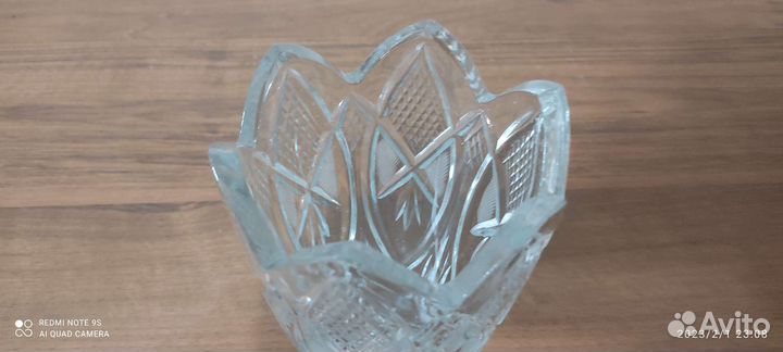 Ваза хрустальная СССР тюльпан