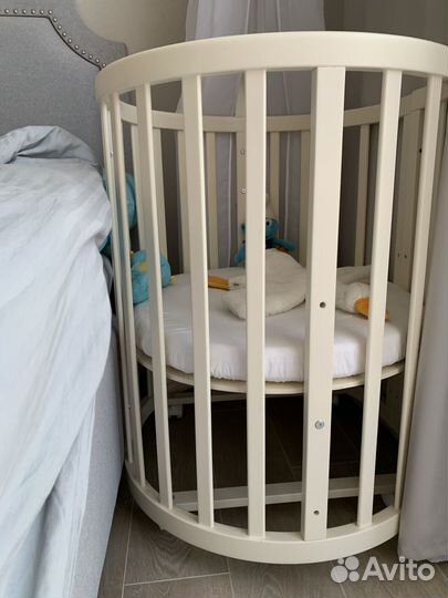 Кроватка-трансформер Ellipsebed (молочный)