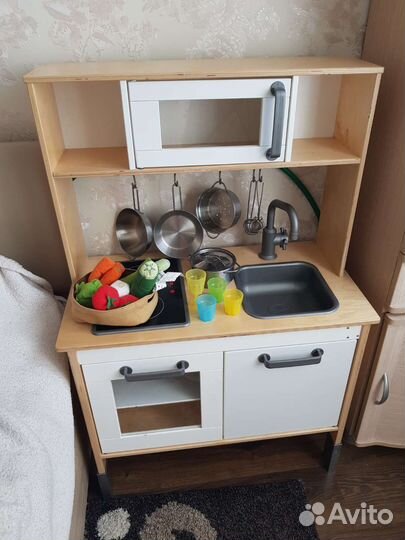 Детская Кухня IKEA дуктиг с посудой+овощи+набор