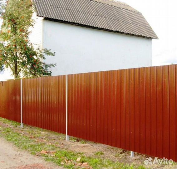 Заборы из профнастила, евроштакетника, 3D