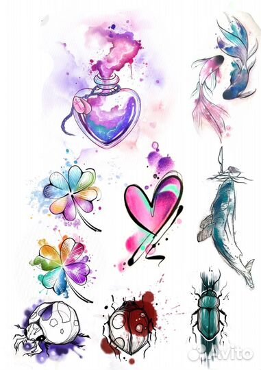 Тату мастер, модель на тату