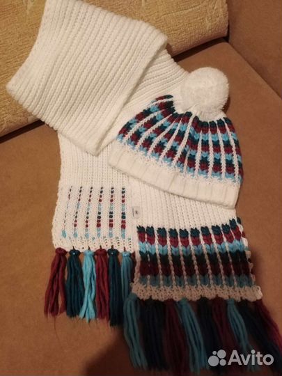Комплект шапка и шарф женский