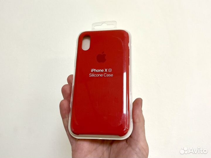 Чехол на iPhone XS Silicone Case Product Red