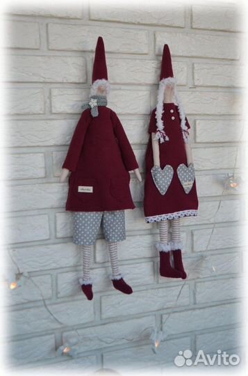 Новогодние гномы ручной работы