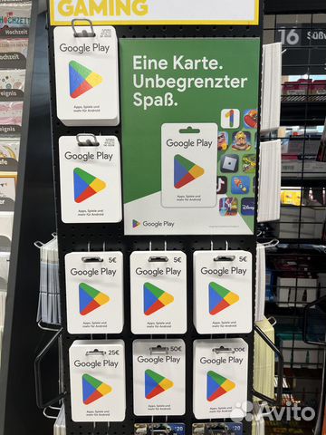 Подарочная карта google play amazon app store купить в Москве | Хобби и ...