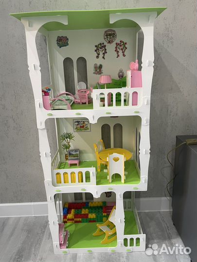 Кукольный домик для лол с мебелью