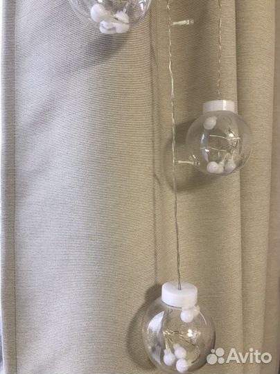 Гирлянда штора шары