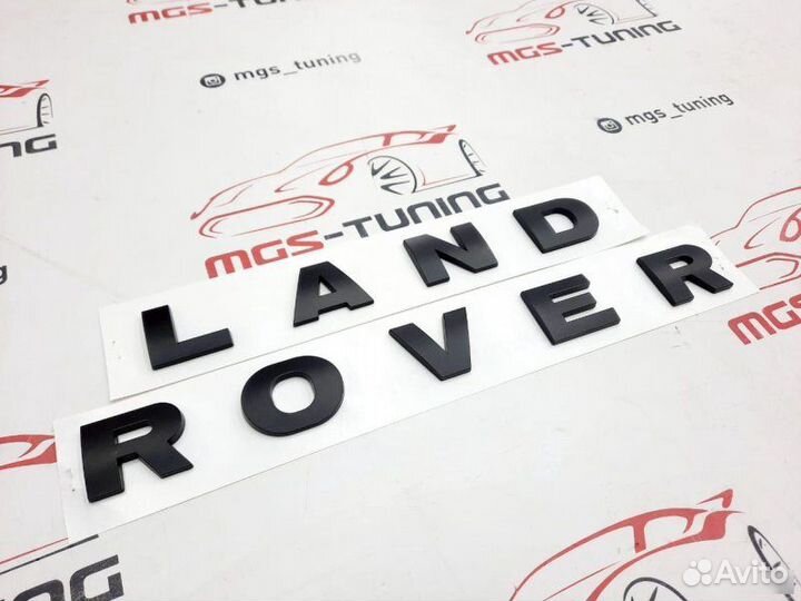 Эмблема на капот Land Rover черная матовая