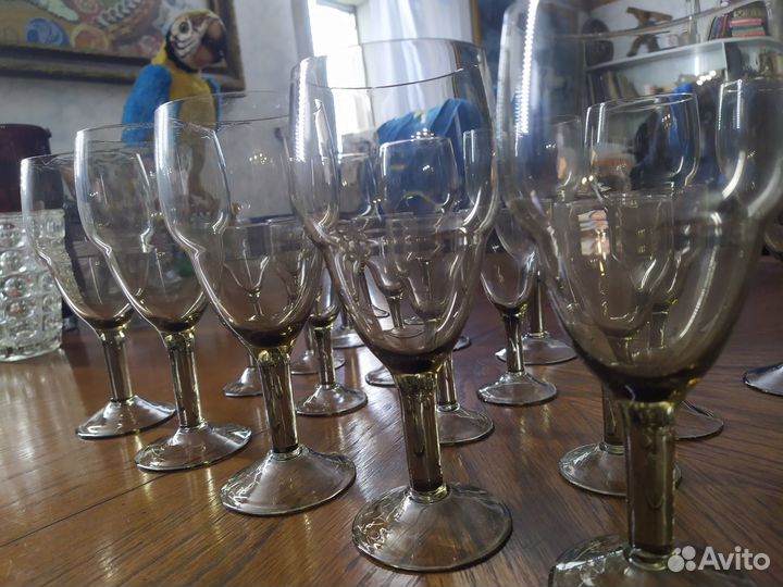 Посуда СССР редкое цветное стекло