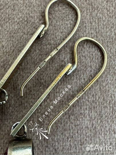 Винтаж: серьги СССР серебро 875