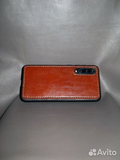 Чехол для смартфона, с накладкой из кожи