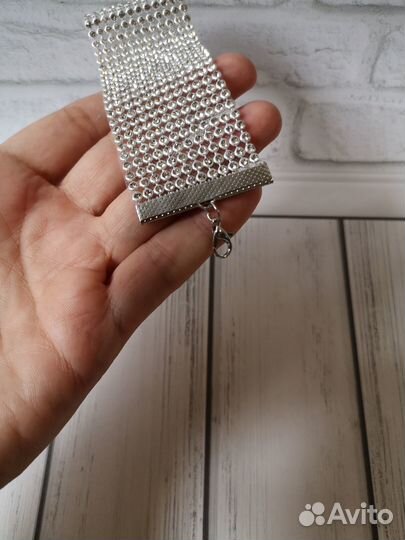 Чокер ожерелье из страз.Украшение на шею