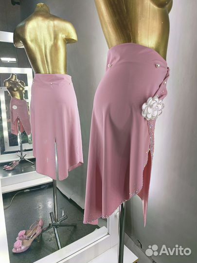 Юбка для танго пыльная роза 42-44