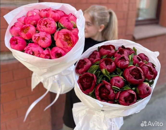 Пионы. Букет пионов. Букет цветов