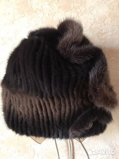 Шапка норковая женская на резинке