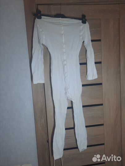 Детский белый комбинезон для выступлений