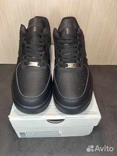 Кроссовки nike air force 1 low black мужские