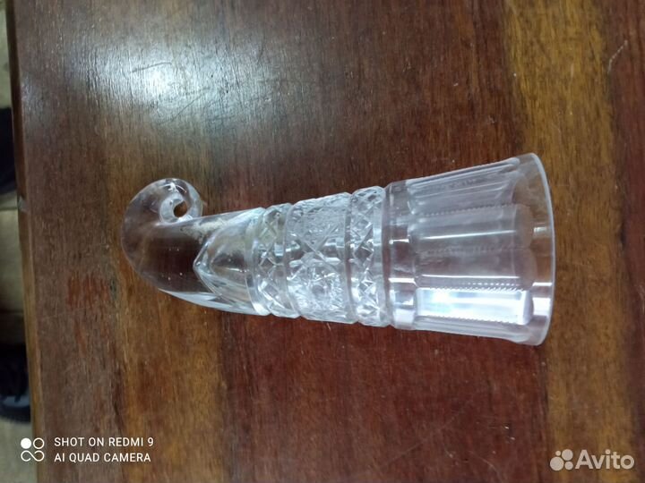 Бокал хрусталь, в виде рога