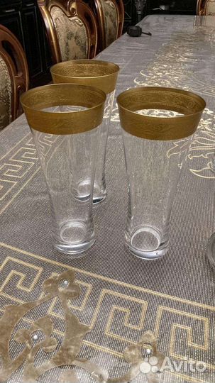 Хрустальный графин кувшин со стаканами