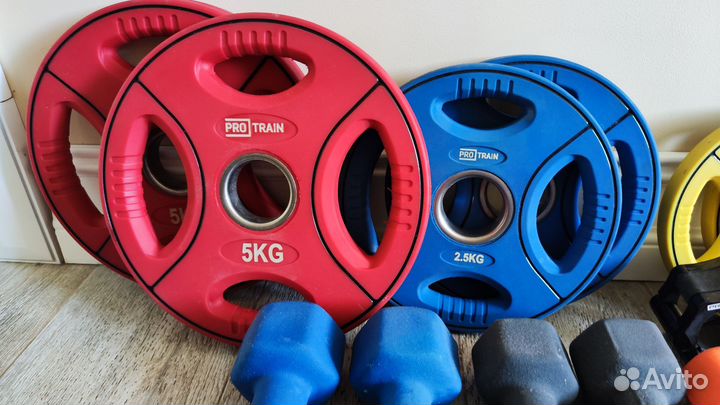 Штанга гриф блины гантели Protrain