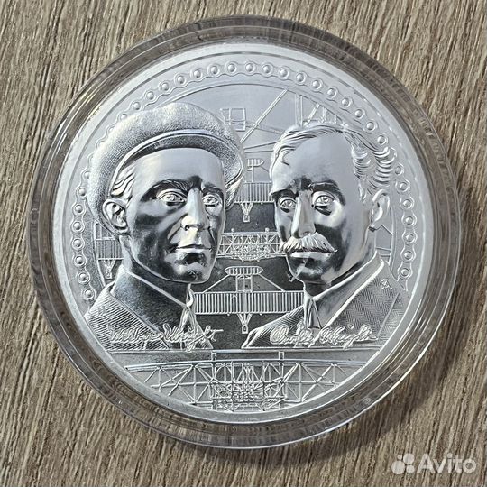 Серебряная монета Братья Райт Ниуэ 2022