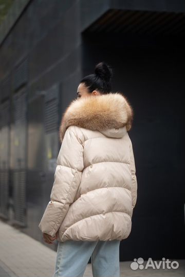 Пуховик с натуральным мехом