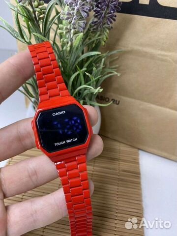 Часы Casio touch red