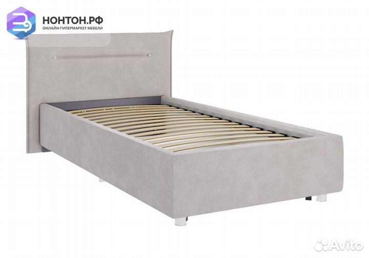 Кровать Альба светло-серая