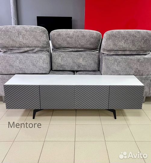 Тумба тв Bravo / диагональ / графит / 200х40х30 см