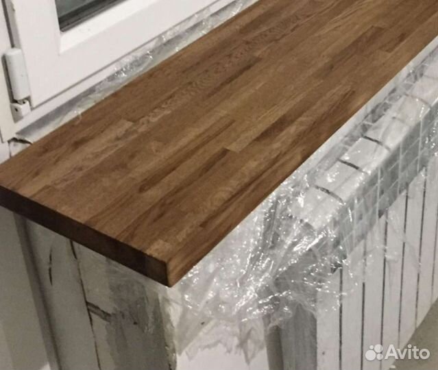Подоконник из массива дерева