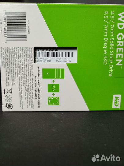Жесткий диск ssd WD Green 120Gb
