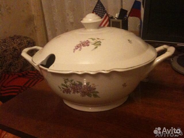 Супница Дулево, антиквариат, прошлого века