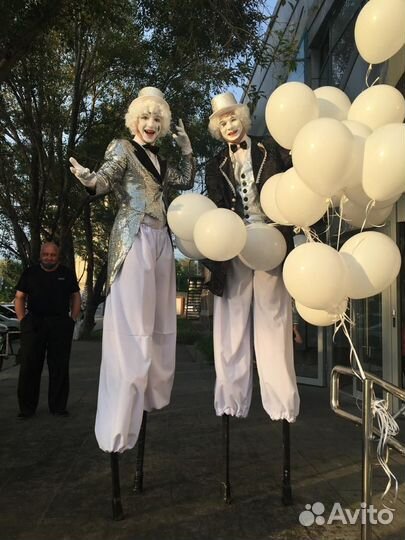 Зеркальные люди, мимы, шоу на праздник, свадьбу