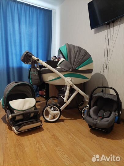 Коляска Adamex barletta 3 в 1(verdi,anex,tutis)