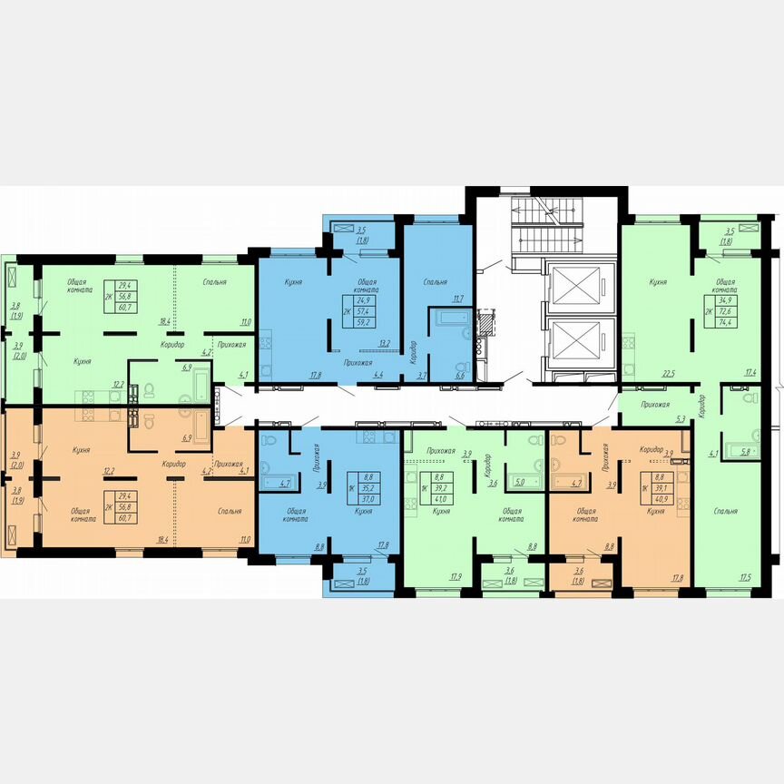 1-к. квартира, 37 м², 8/17 эт.