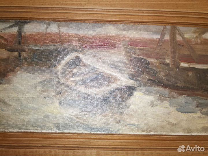 Картина. Туржанский. Лодки