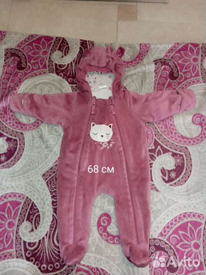 Костюм для девочки демисезон 74см (+комбез 68см)