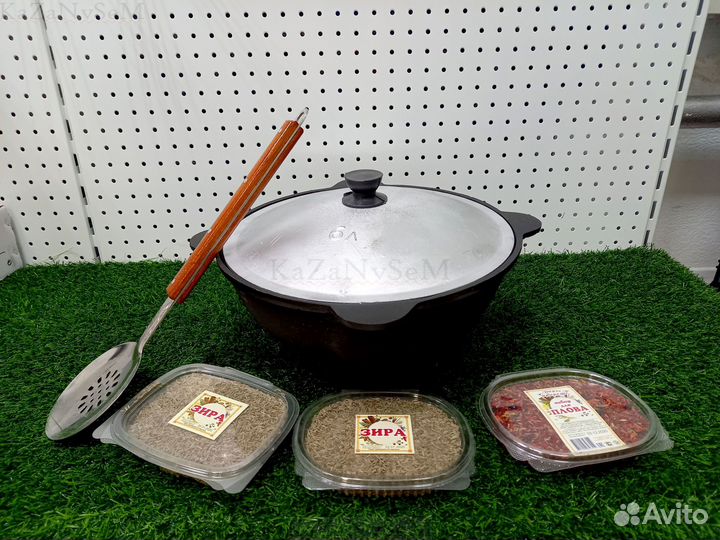 Казан чугунный и печь