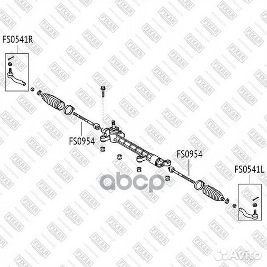 Наконечник рулевой тяги левый toyota Corolla/Pr
