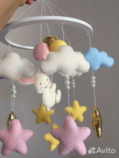 Мобиль на кроватку ручной работы