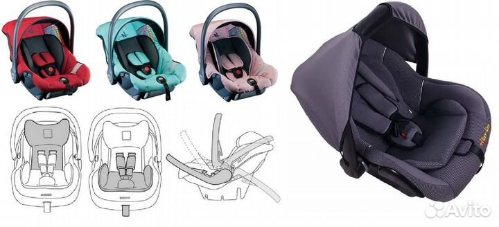 Автолюлька детская 0-13 кг,новая